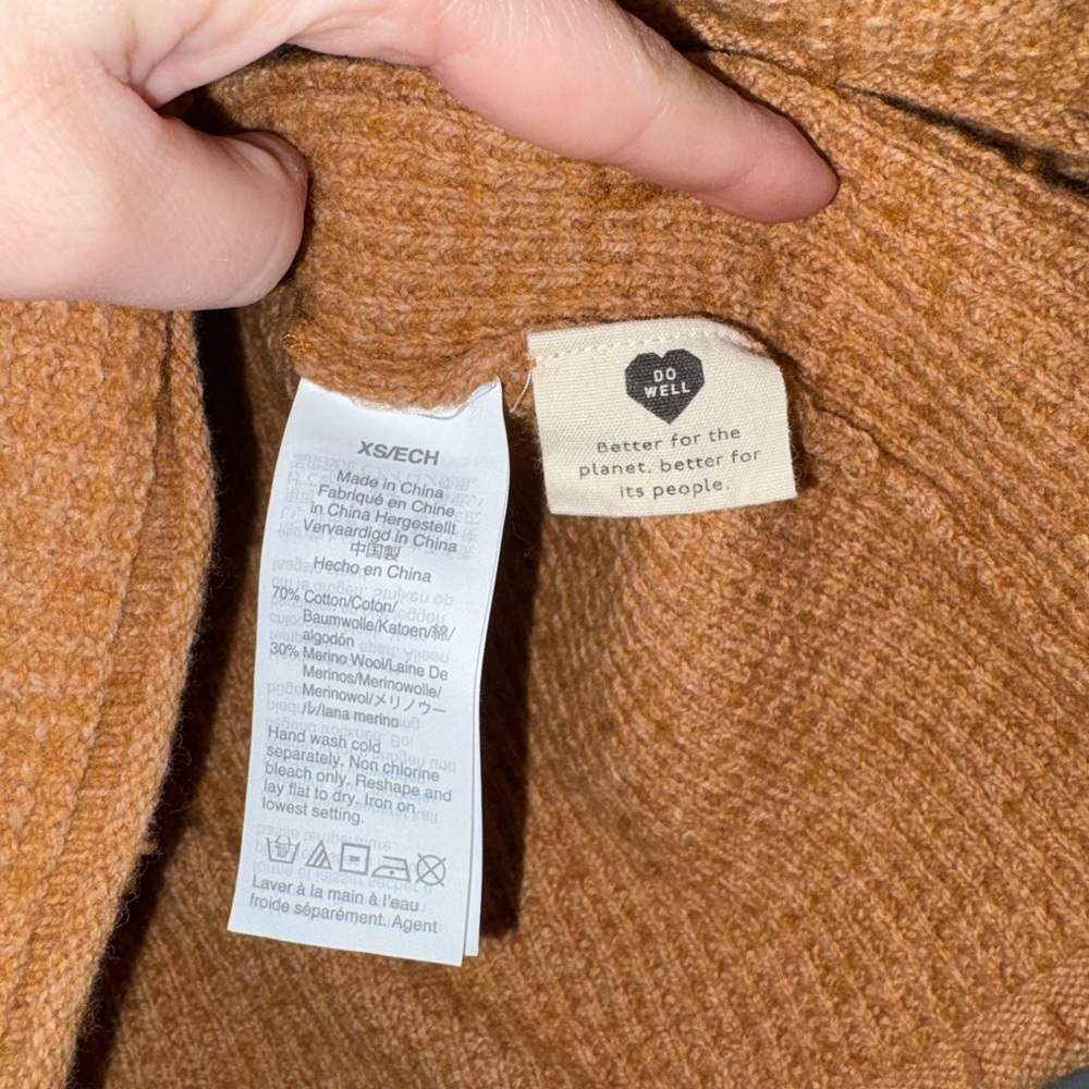Madewell Striped Roll-Trim Waffle Pullover Sweater in Cotton-Merino Yarn - Picture 6 of 6